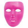 Amscan Solid Color Plastic Full Face Mask, 6 1/4" x 7 3/4", Pink