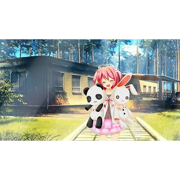 Anime girls arsenixc closed eyes happy plush toy pink Playmat Game Mat Desk