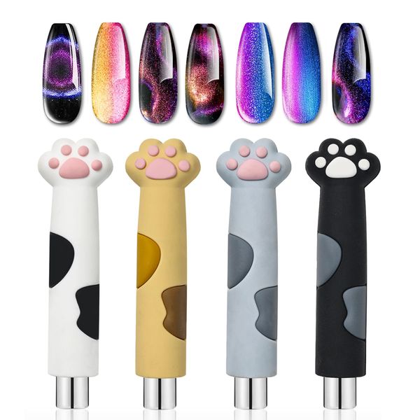 Paw Magnet (4 Types) Cat Hand Magnet, Magnet Stick, Nail Tool, Cat Eye Nail, Gel Nail Tool, Magnetic Gel, Flower Pattern, Dedicated Magnet, Magnet, Strong, Nail Art, Convenient Goods, Nail Supplies,