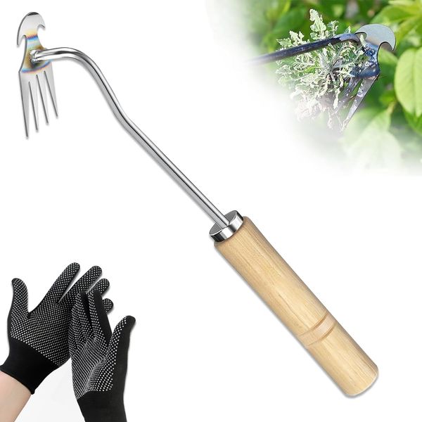 NITONAMI Weeding Weeding Weeding Tool Weed Removal Tool Weed Removal Tool Weed Removal Tool Weed Artifacts Uprooting New 4 Tooth Weed Removal Tool Hand Weed Removal Tool Garden Tool Gardening Gift