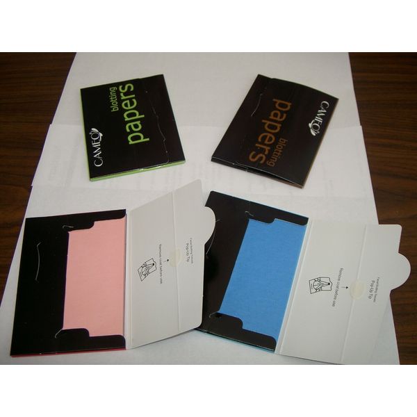 CAMEO PINK, GREEN, BROWN, BLUE, MAKEUP BLOTTING PAPER BOOKLET (288 SHEETS)