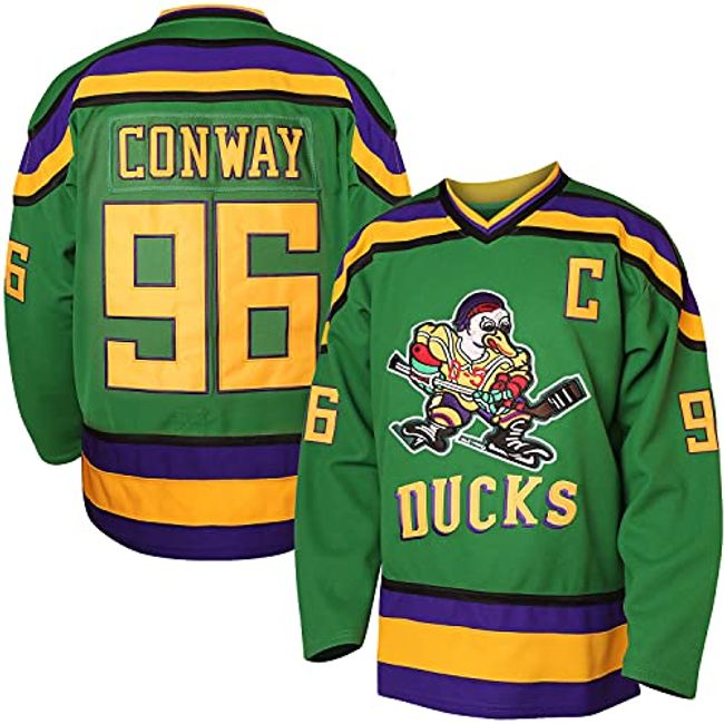 Vintage 96 Charlie Conway Jersey Mighty Ducks 96 Movie Ice 