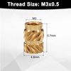 uxcell 100pcs M3 Thread Insert Brass Heat Set Insert M3x5.7mm OD 4.6mm New Ring Insert Nuts 3D Printed Brass Nuts Female Thread Insert Nuts