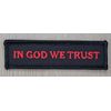 IN GOD WE TRUST MILITARY HOOK BLACK OPS RED TACTICAL MORALE PATCH
