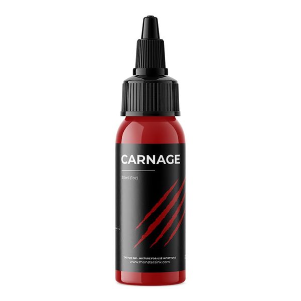 Red Tattoo Ink by Monsters Ink Tattoo Carnage Blood Red Tattoo Ink (Carnage, 30ml)