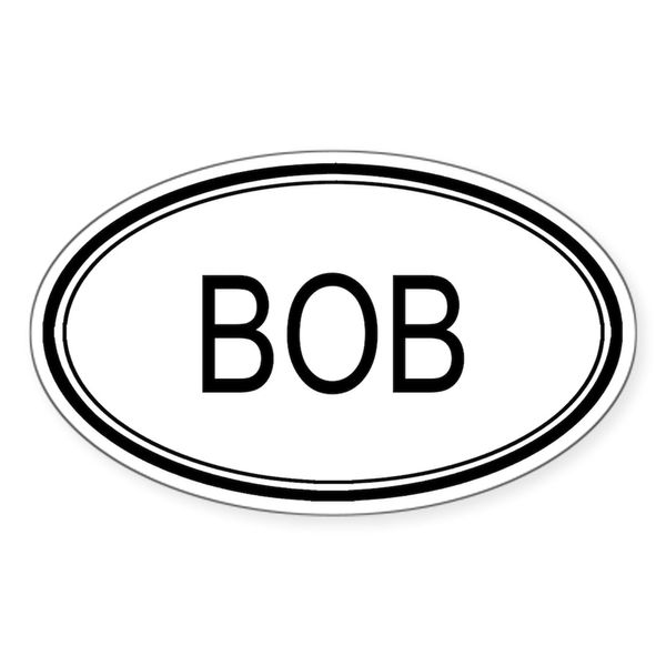 CafePress Bob Oval Design Oval Sticker Car Bumper Sticker