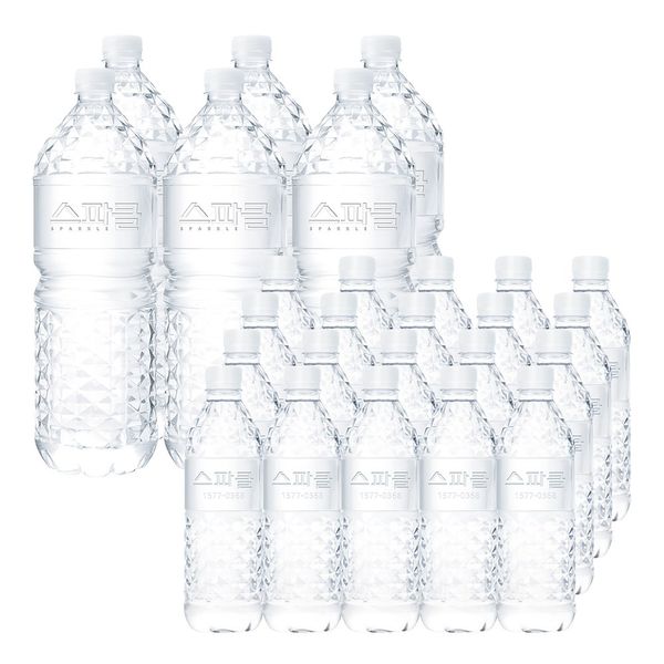 18 2L bottles of Sparkle mineral water + 20 bottles of 500mL