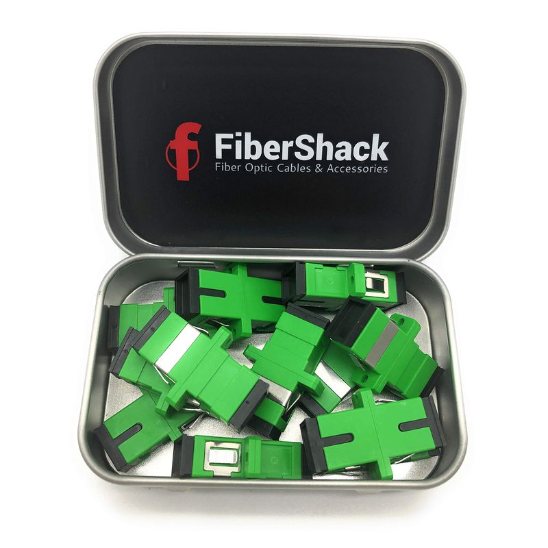 Fibershack -SC/APC to SC/APC Fiber Coupler Tin - 12 Pack - Single Mode ...