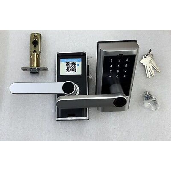 HEANTLE Smart Lock with Fingerprint & Lever Keyless Entry Digital Keypad