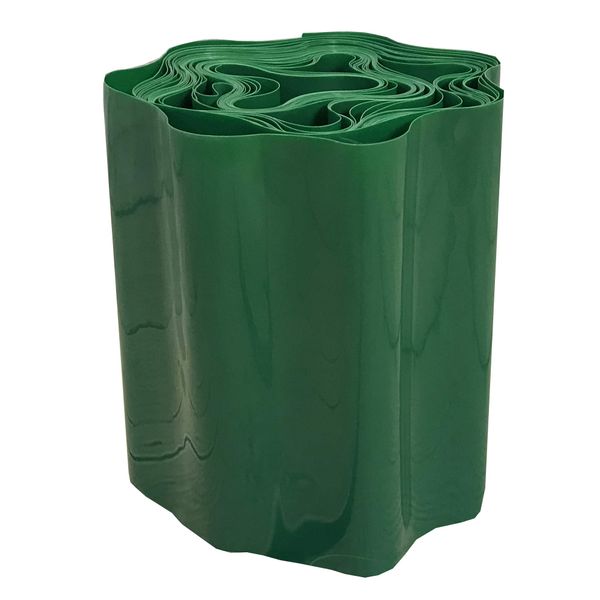 Selections Flexible Lawn Edging - Green Plastic (9m x 15cm Roll) (1)