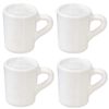 Melody Jane Dolls house 4 Plain White Mugs Empty Miniature Kitchen Accessory