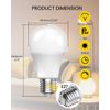 A19 LED Light Bulbs with Remote Control, 9W LED Bulbs 60W Equivalent, 3000K-6000K Stepless Dimmable, E26 Base, Remote Control Light Bulbs with Timing, Memory Function, for Home Decor, 1Bulb & 1Remote