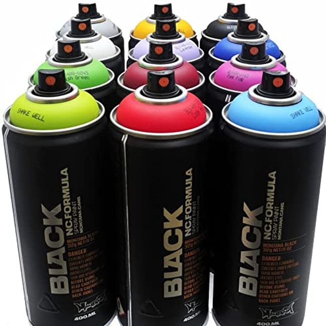 Montana BLACK Spray Paint 400ml Troops