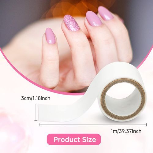 3 Rotoli di Nastro Adesivo per Nail Art, per Nail Art, in Gel UV, in Acrilico, per Nail Art, Nail Art, Nail Art, Bendaggio in Fibra, in Silicone