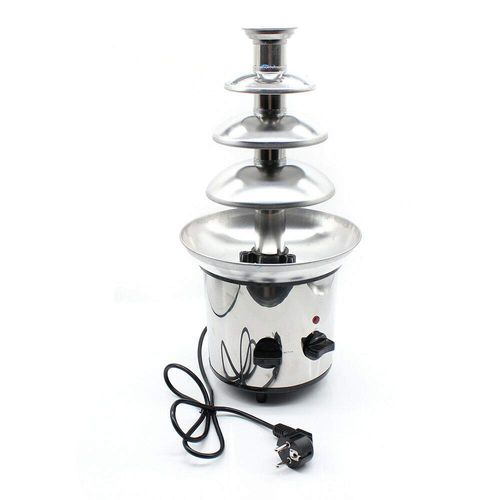 Eapmic Commercial Chocolate Fountain Machine 35Ounce 4 Tier Stainless Steel Hot Chocolate Fondue Fountain Nacho Cheese Fountain Chocolate Waterfall Machine for Party Wedding