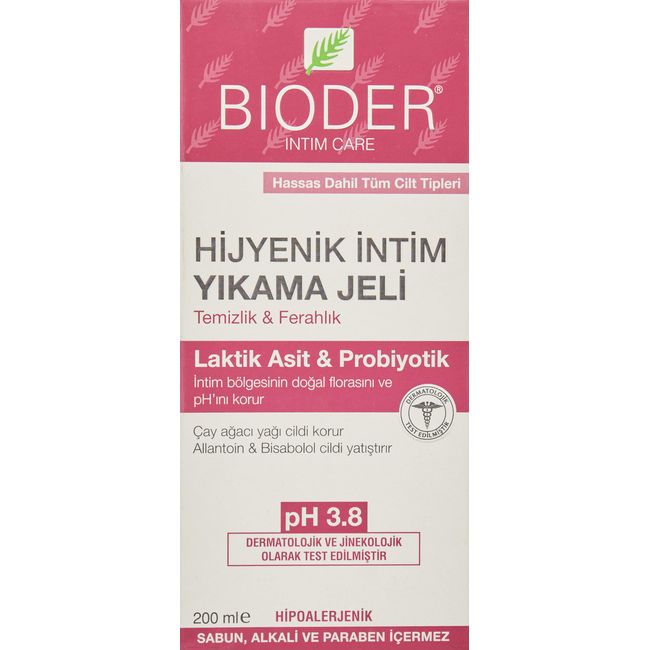 Bioder Hijyenik İntim Yıkama Jeli Hipoalerjenik Tüm Ciltler (1 x 200 mL)