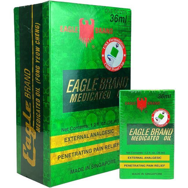 Eagle Brand Medicated Oil 36 mL (12 Packs)