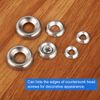 sourcing map #4 304 Stainless Steel Cup Washer Countersunk for Screw Bolt 50pcs