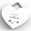 Global Designs Note Relax Rainbow Postivity Themed Colourful Hanging Plaque