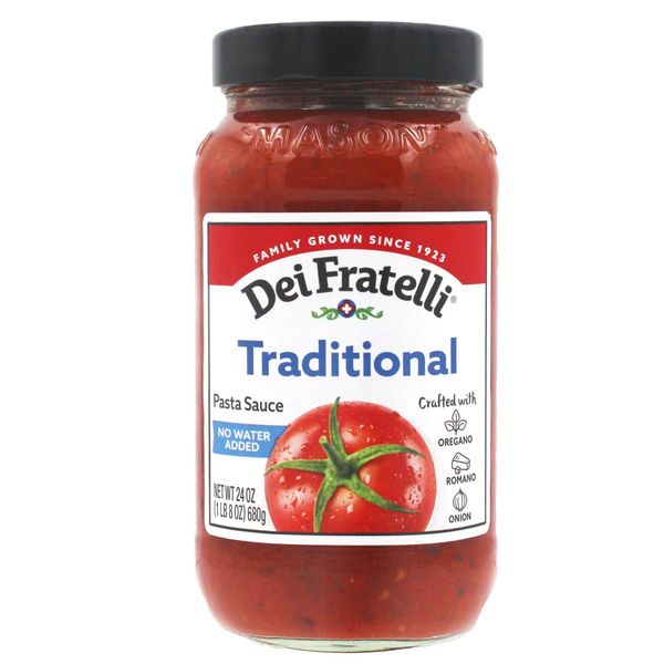 Dei Fratelli Traditional Pasta Sauce (24 oz. jars; 4 pack) - No Water Added - Never from Tomato Paste - 5th Generation Recipe