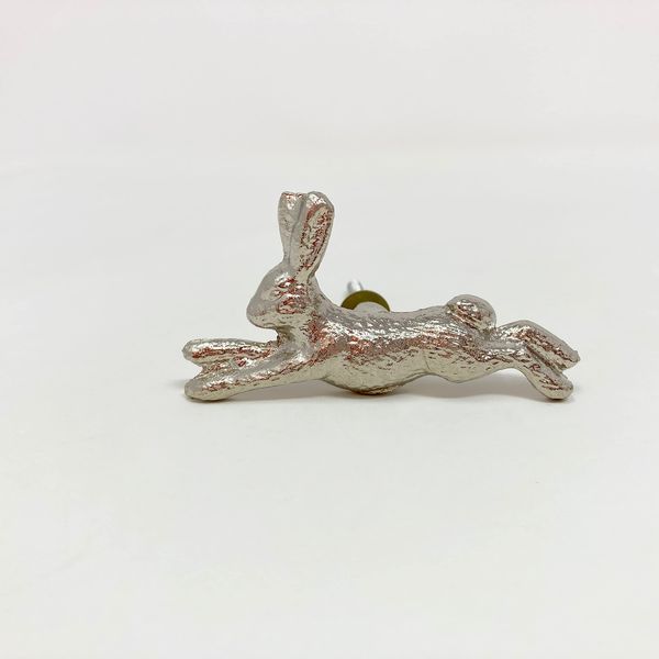 Silver Animal Metal Drawer Pulls Knobs Cupboard Bedroom Kitchen Upcycle (16. Running Rabbit)