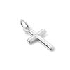 jewellerybox Small Plain Sterling Silver Cross Charm