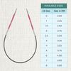 KnitPro Zing Fixed Circular Needles 9" (22.5cm) | 2.00mm