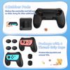 FASTSNAIL Grips Compatible with Nintendo Switch&OLED Model Controller, Wear-resistant Handle Kit for Nintendo Switch&OLED Model for Controller, 2 Pack with 6 Thumb Grips (Matte Black)
