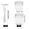 Small Plastic Containers with Lids 4PCS 20ml Wide Mouth Travel Pots for Toiletries Leakproof Sample Jars for Creams, Lotion, Cosmetics, Glitter Nail Art, Transparent