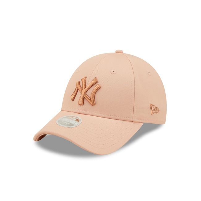 New Era New York Yankees MLB Metallic Logo Blush Sky 9Forty Adjustable Women Cap - One-Size