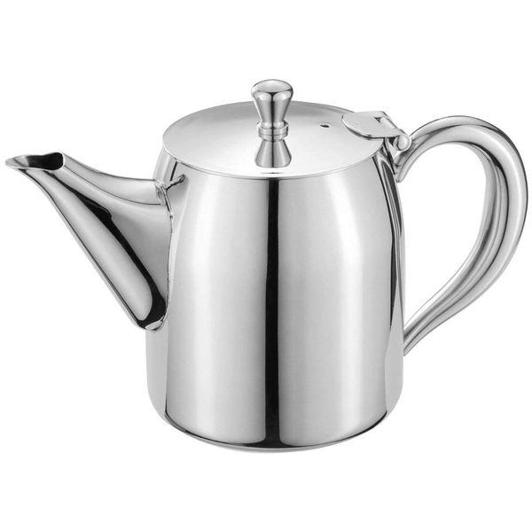 Judge JR32 Tall Stainless Steel Traditional Teapot, 1.2L, 6 Cup, Non-Drip Spout, Gift Box - 25 Year Guarantee