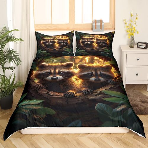 Erosebridal Queen Size Duvet Cover Set, 3 Piece, Animal Print, Clay Brown, Modern, Unisex, Breathable, Microfiber, Machine Wash, 1 Duvet Cover, 2 Pillowcases