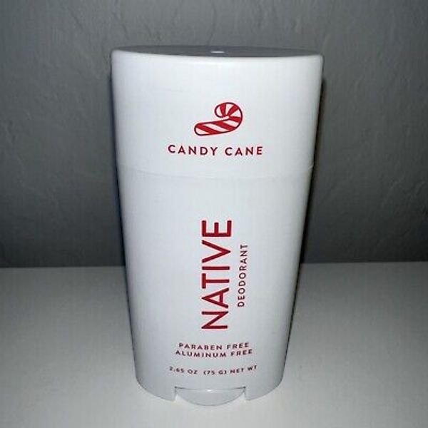 NEW - 1 Native Candy Cane Deodorant 2.65oz, Unisex, Festive Scent, Aluminum-Free