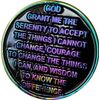 2 Year AA Medallion Reflex Rainbow Plated Black Sobriety Chip II
