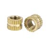 Sourcingmap M5 x 5mm Female Thread Brass Knurled Threaded Round Insert Embedded Nuts 100PCS
