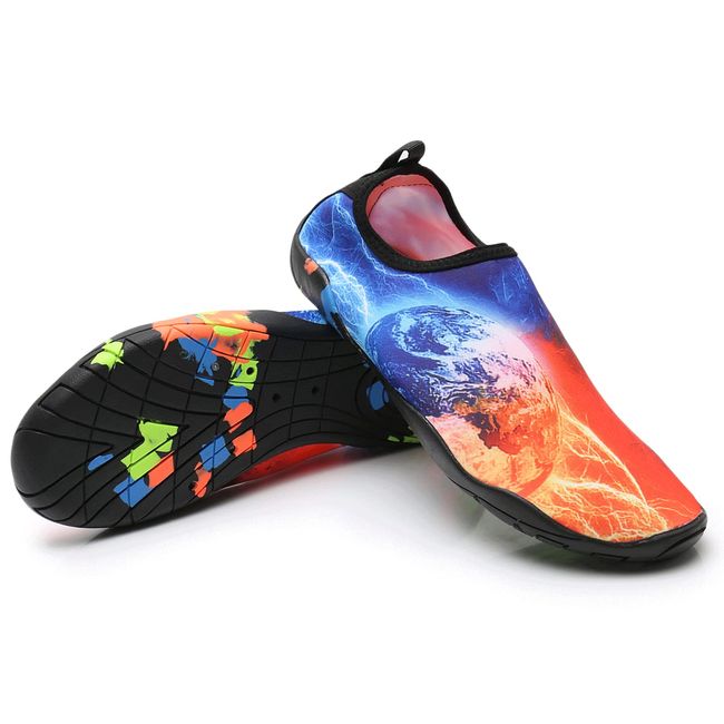 Decorie Wasserschuhe Herren Damen Badeschuhe Schnell Trocken Strandschuhe Schwimmschuhe Atmungsaktiv rutschfest Aquaschuhe Surfschuhe Barfußschuhe für Beach Pool Meer,Gr.38-39,A6