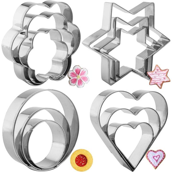 PEBBLE HUG Cookie Cutters Shapes Baking Set, Fantastic Essential Tool for Baking and Crafting Projects, Creative Designs, Versatile Functionality, (36 Pcs)