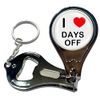 BadgeBeast.co.uk I love Days Off - Key Ring Bottle Opener and Nail Clipper