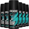AXE Men Travel Deodorant, Aluminum-Free, Bodyspray, Apollo 6-Pack – 48H Anti-Sweat Protection, TSA-Approved Body Spray, 1 Oz Ea