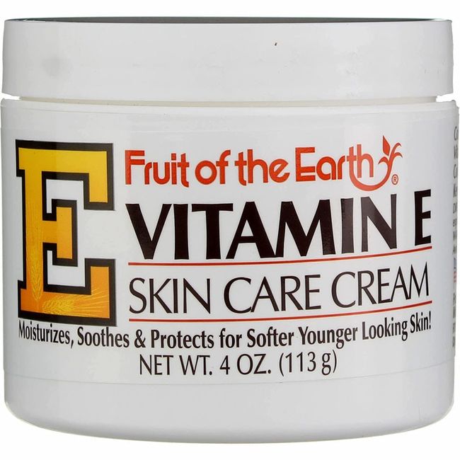 Fruit of the Earth Vitamin E Skin Care Cream 4 oz per Jar- Pack of 8