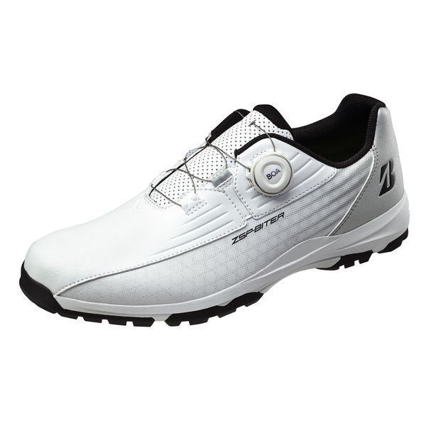 BRIDGESTONE GOLF Men's Zero-Spike Biter Light SHG350 Golf Shoes, white silver