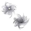 Lurrose Mini Fascinator Hair Clips with Feather Flower Feather Barrettes Hair Snap Hair Pins for Women