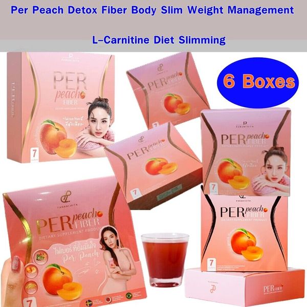 Per Peach Detox Fiber Body Slim Weight Management L-Carnitine  Slimming x 6