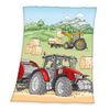 Herding Tractor Fleece Blanket, 130 x 160 cm, 100% Polyester, Fleece