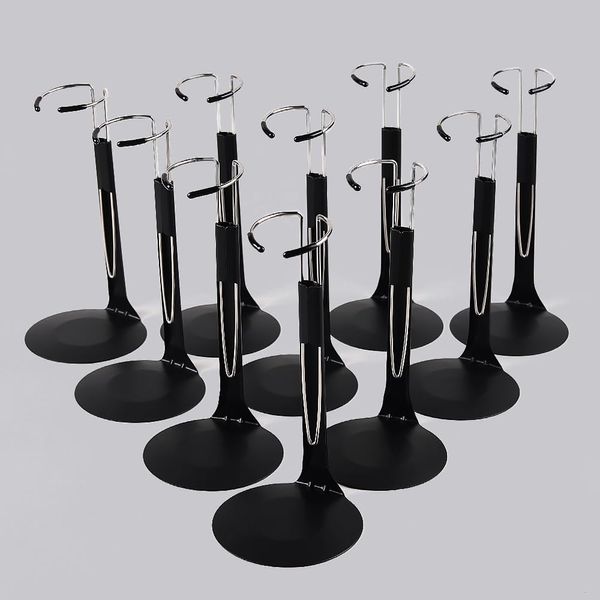 UCanaan 10 Pcs Doll Stand - Action Figure Stands with Expandable Waist Wire for 8"-14" Dolls Suitable for 1/6 Dolls Accessories-Black