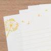 Midori 86509006 Letter Set Foil Stamped Envelopes, Fluff Pattern