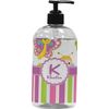 YouCustomizeIt Personalized Butterflies & Stripes Plastic Soap/Lotion Dispenser (16 oz - Large - Black)