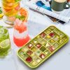 Ice Cube Tray with Lid and Bin, 2 Pack for Freezer, 64 Pcs Ice Cube Mold (Green)