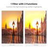 K&F Concept 49mm Black Diffusion Mist 1/4 Effect & Variable ND2-400 (1-9 Stops) Neutral Density Filter 2 in 1, Putter Adjust Multi-Function Filter for Camera Lens with 28 Multi-Coated (Nano-X Series)