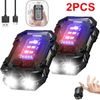 2PCS Rechargeable Mini EDC Keychain Flashlight Compact Pocket COB Light Night US